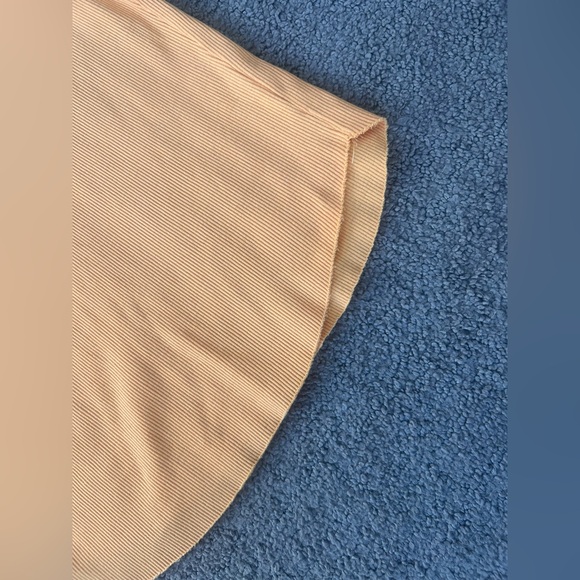 Fitz + Eddi Ribbed Henley Crop Tank | Mock Orange Raw Edge Top | Size XL - Picture 9 of 10